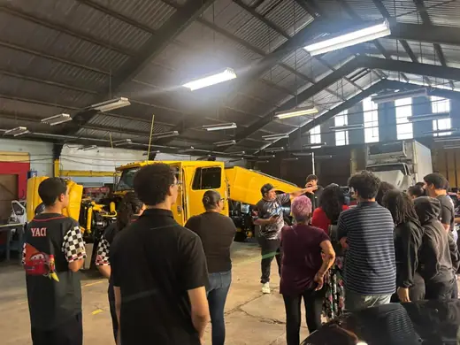 Career exploration tour through the industrial workshops.