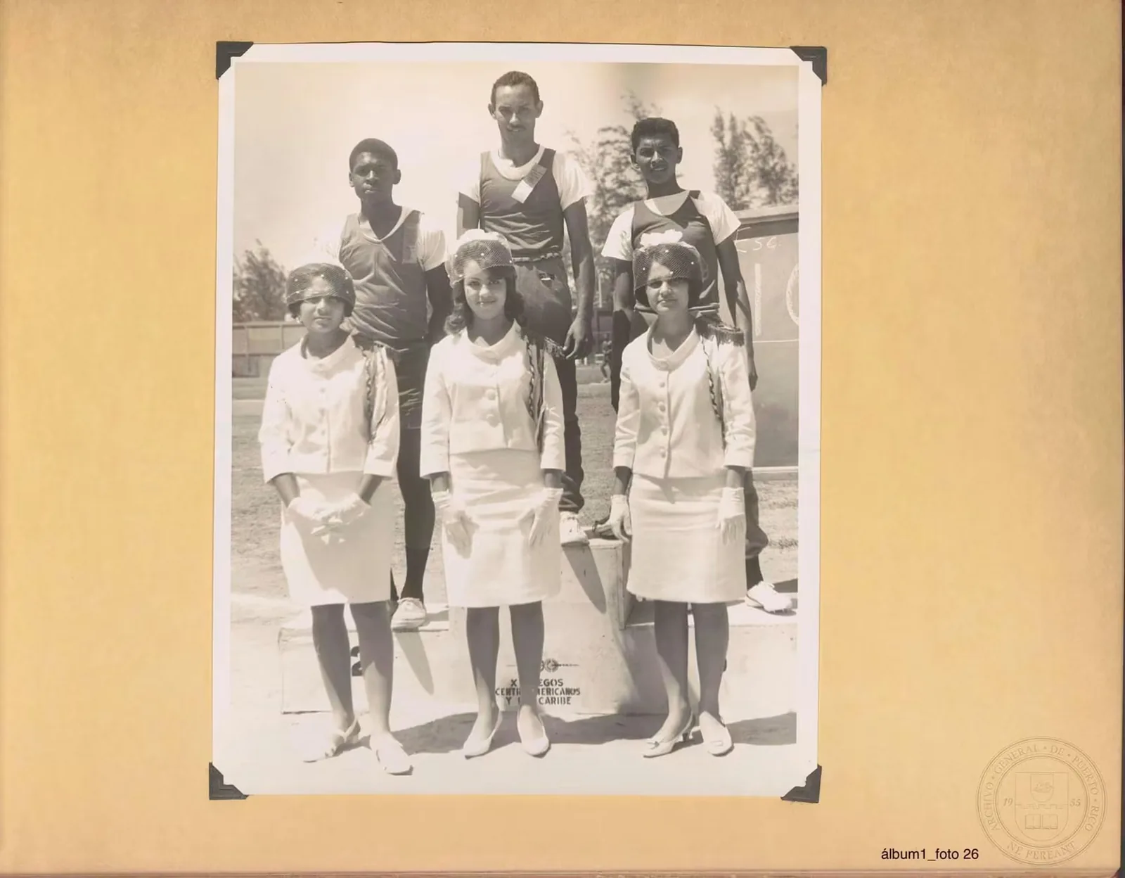 Historic student delegation at an athletic activity